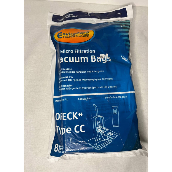 New Enviro Care Oreck Type CC Vacuum Cleaner Bags 8 bags NIB - Picture 1 of 3